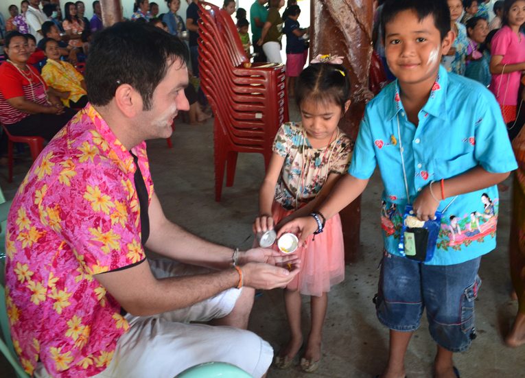 Traditional Hawaiin Shirts for Songkran Celebrations in Thailand. Thai New Year Holiday