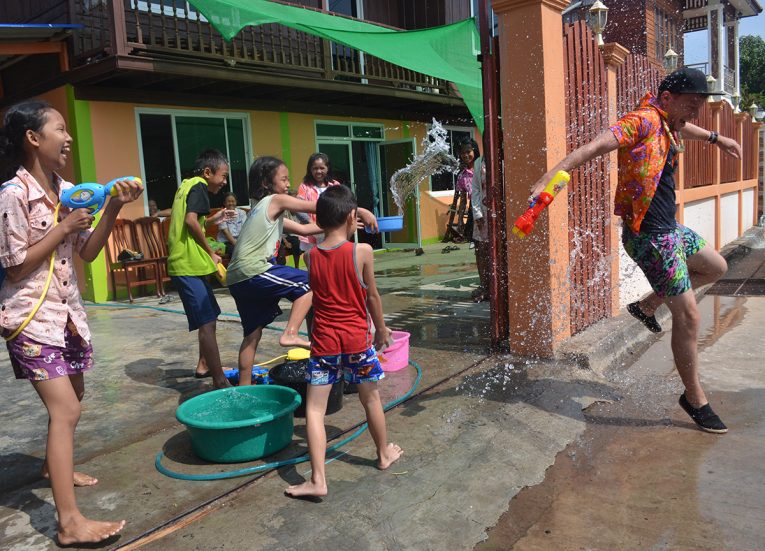 Water Fights in Rural Thailand Songkran Festival in Thailand (2)