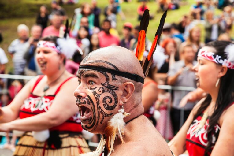 man with painted face
