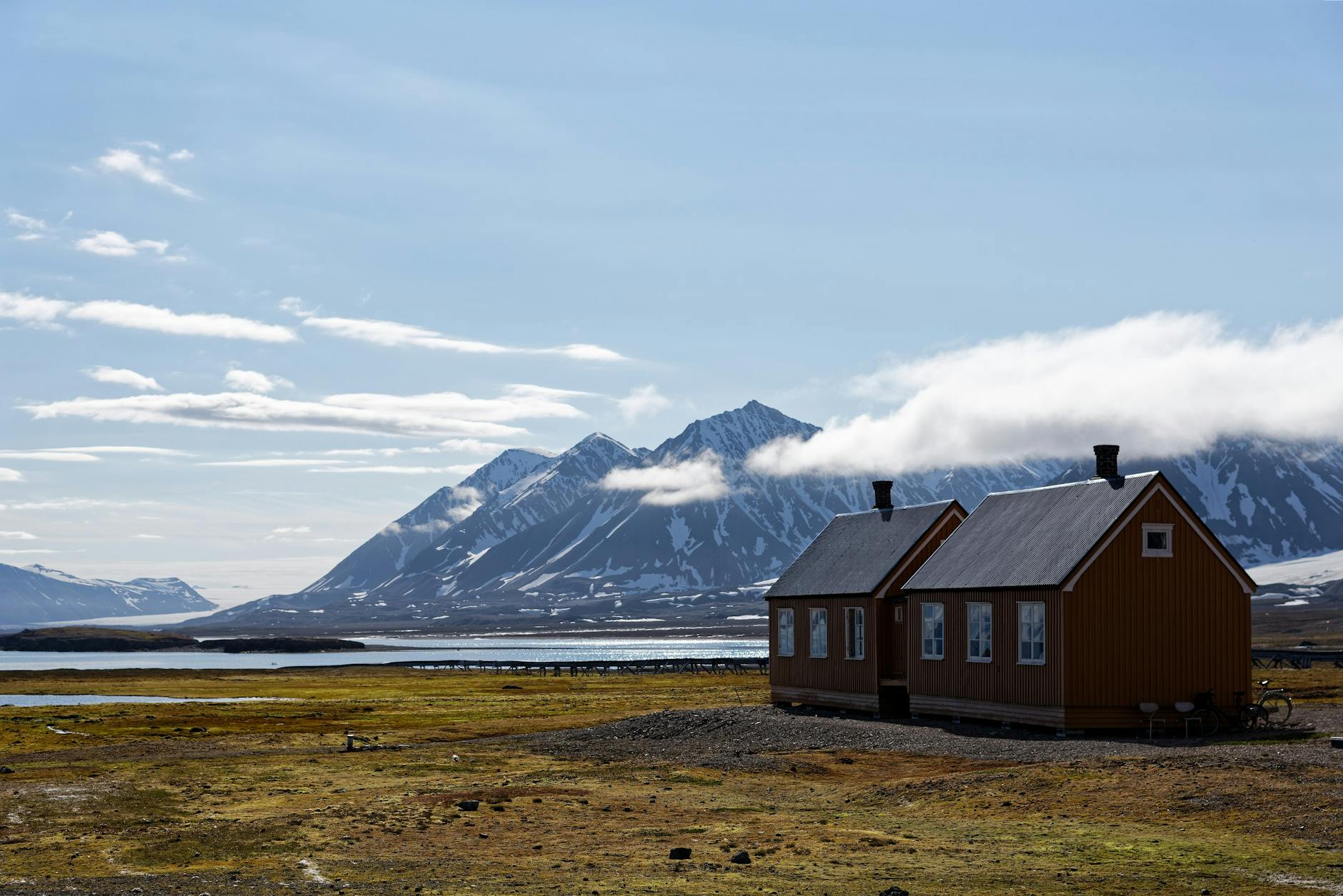 wooden house by sea in norway